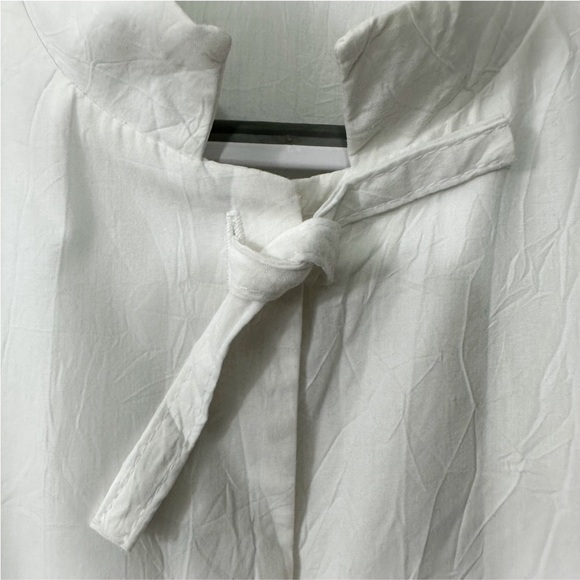 Kedem Sasson White Cotton Crushed Tunic Shirt Lagenlook - Picture 4 of 6